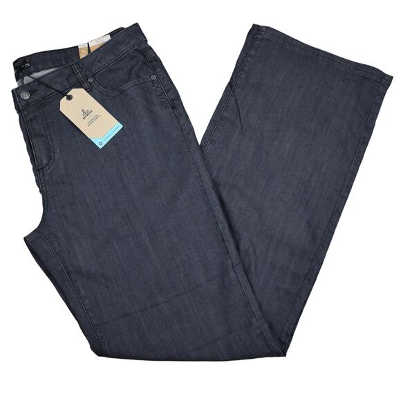 NWT Prana Jada stretch denim jean dark charcoal gray mid-rise sz sz 18 tall - Picture 2 of 10